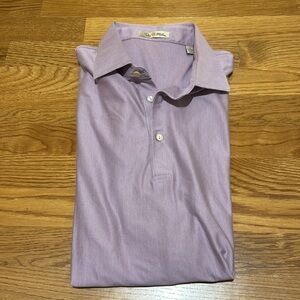 Peter Millar Purple Striped Polo L